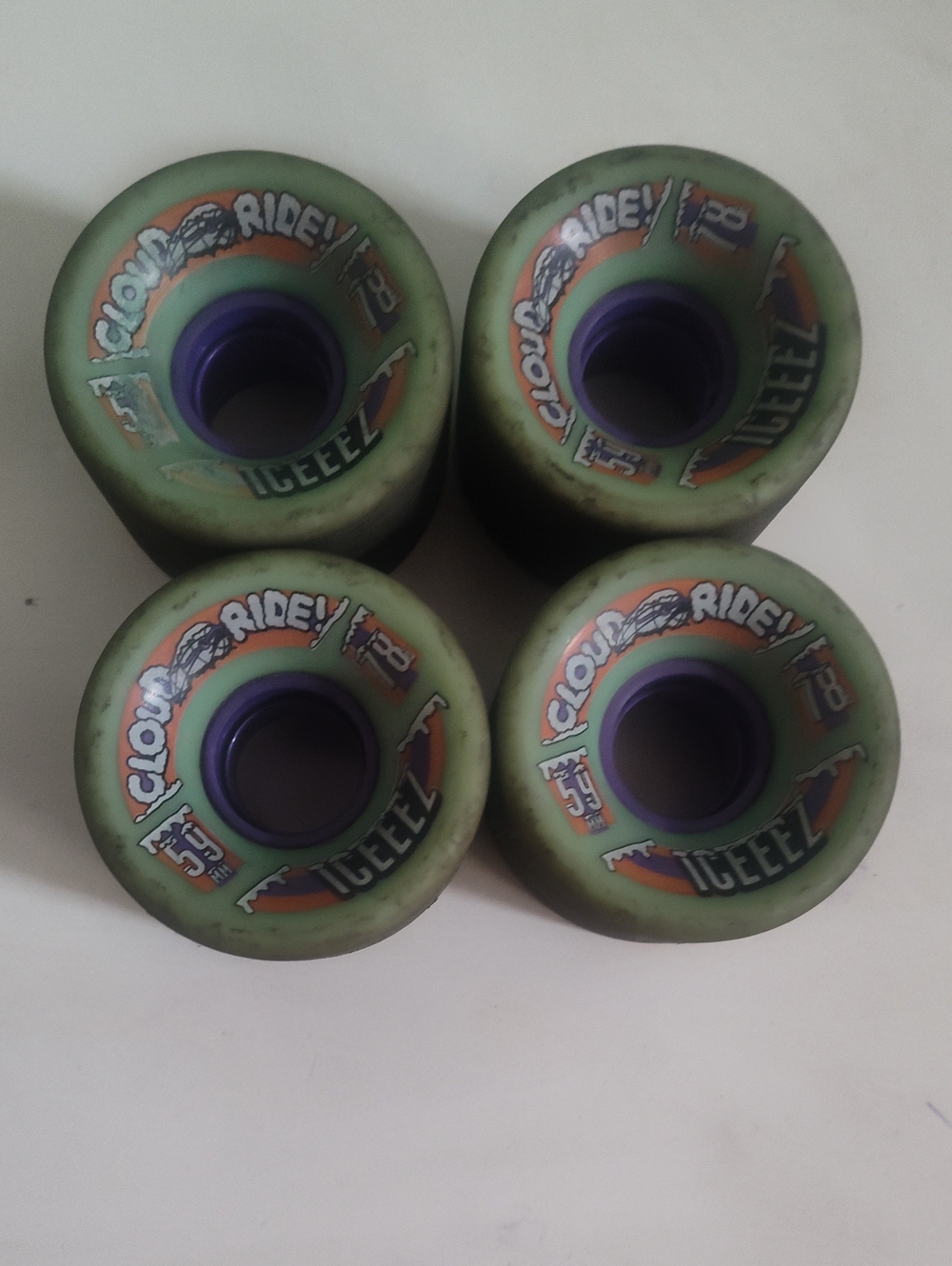Used Cloud Ride Skateboard Cruiser Wheels